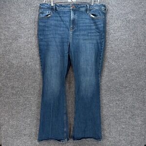 Old Navy Flare Jeans Womens 18 Blue Extra High Rise Secret Denim Plus‎ Size